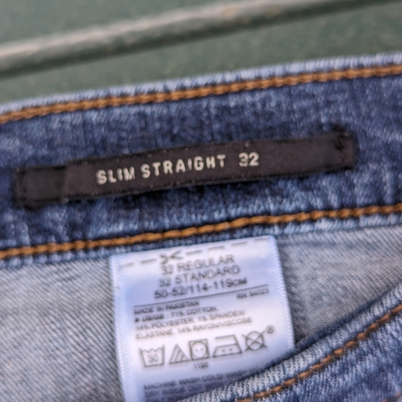 Banana Republic premium denim slim straight women's cropped jeans size 32/28 - Picture 3 of 6